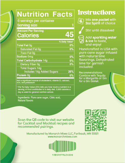 Juicy Lime Instant Cocktail & Mocktail Mixer - 6-pack