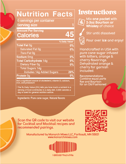 Old Fashioned Instant Cocktail & Mocktail Mixer - 6-pack